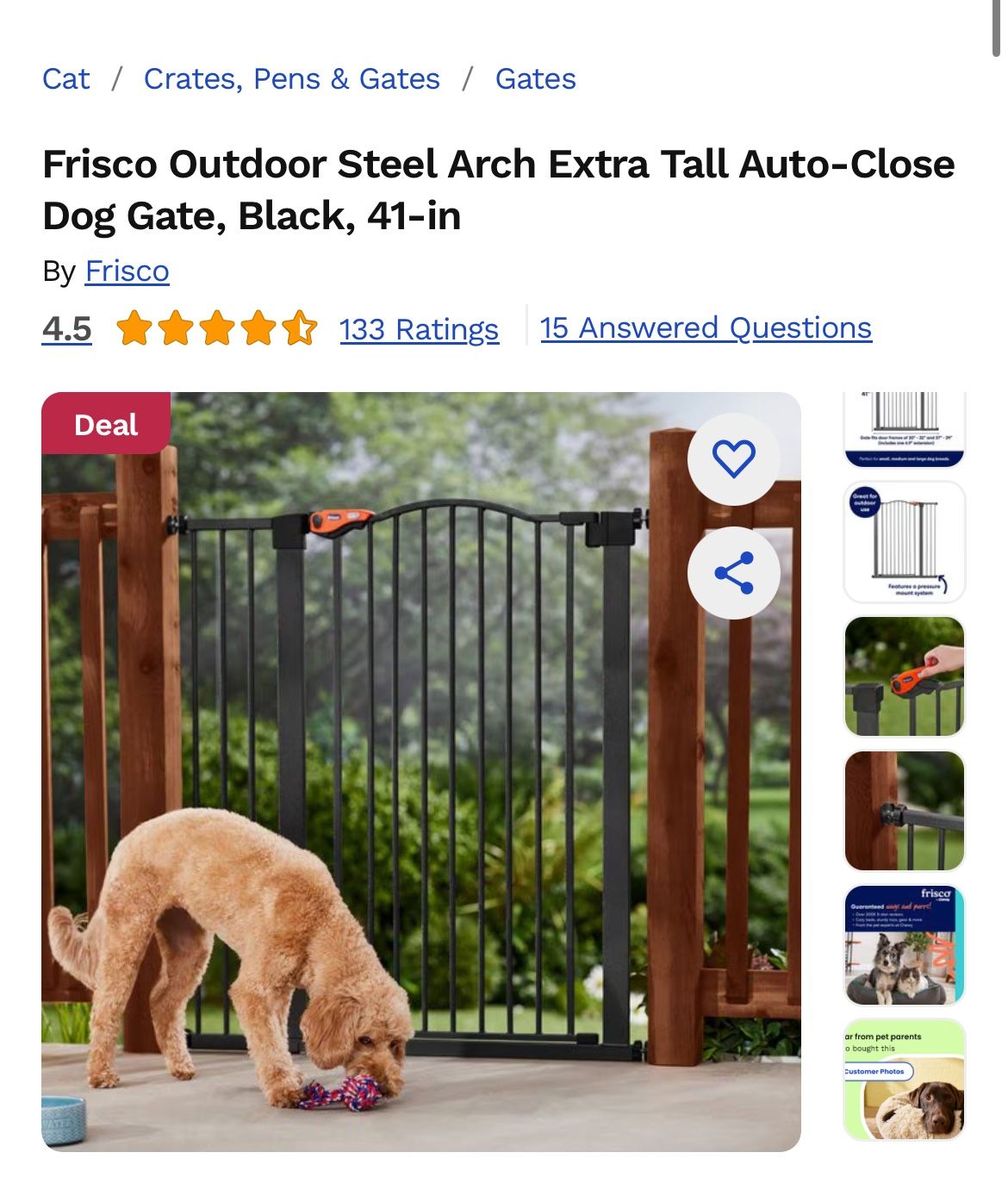 Frisco Outdoor Extra Tall Pet gate (Set Of 2)