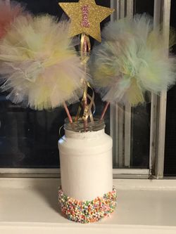 1 y/o bday , Unicorn party ; birthday party centerpieces