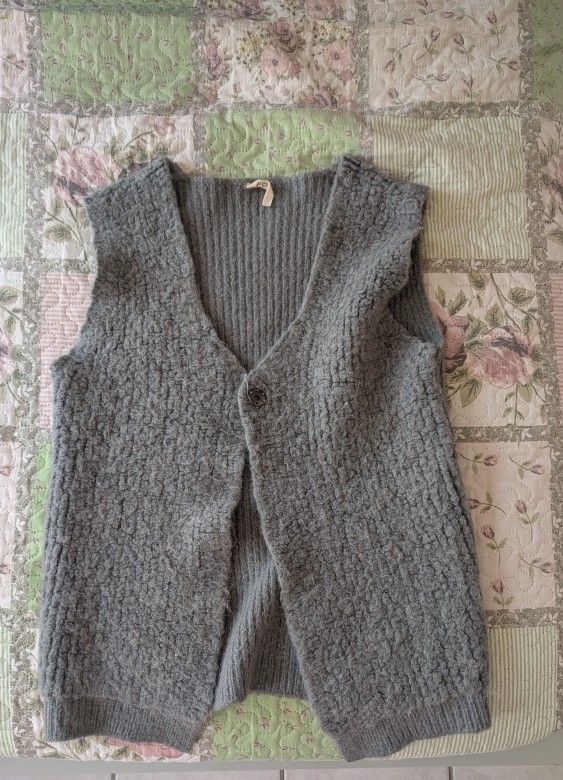 Grey "Wool" Sweater Vest