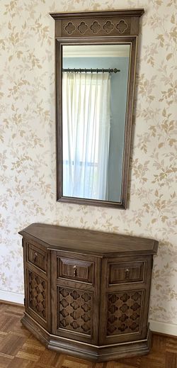 Console Table With Mirror (like New)