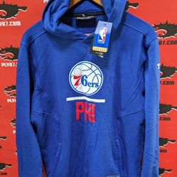 New With Tags XL  Under Armour Combine Authentic  Philadelphia 76ers Hooded Sweatshirt  New