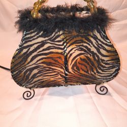 Home Decor: Tiger Print Purse Lamp 