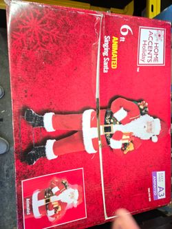 Singing animated santa, 6 feet