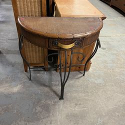 Half Circle Woven Console Table (in Store)