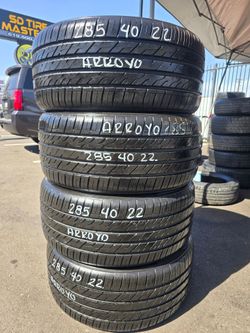 4 USED TIRES Arroyo 95% thread 285/40R22 ALL 4 INSTALLED AND BALANCED $380 all 4