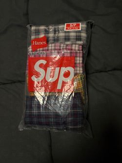 Supreme x Hanes Plaid Boxers 4-Pack Size S
