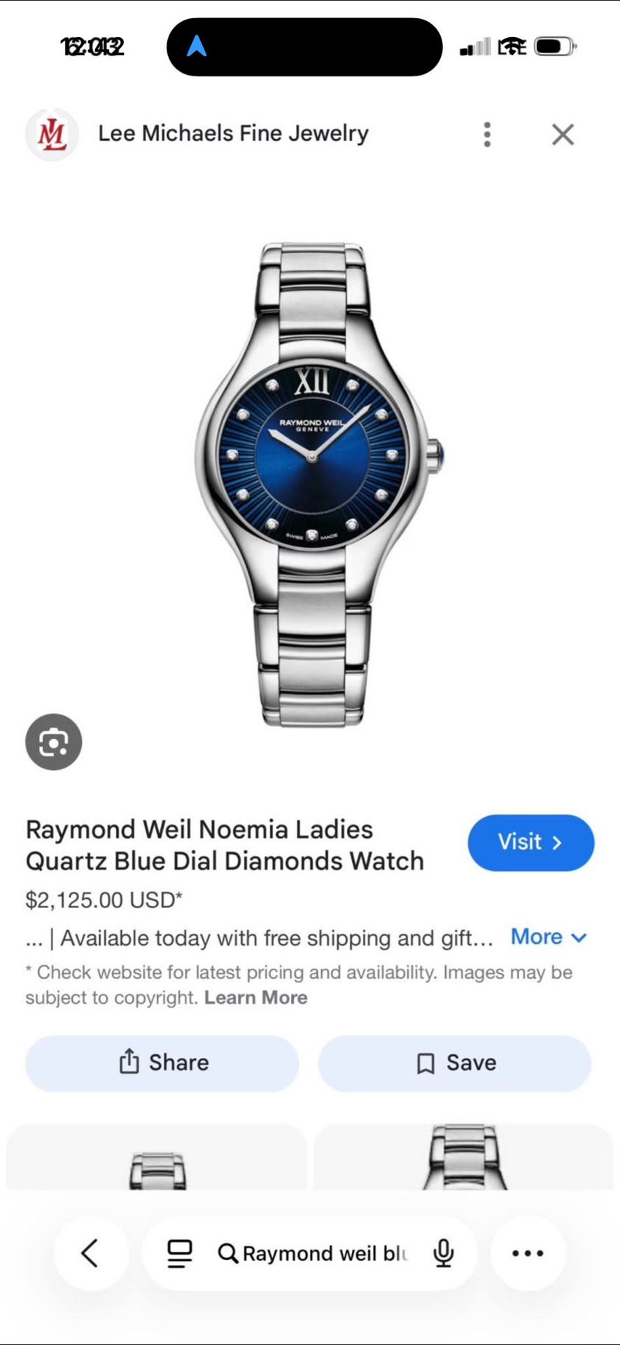 Raymond Weil Noemia 5124-ST-50181 ladies watch