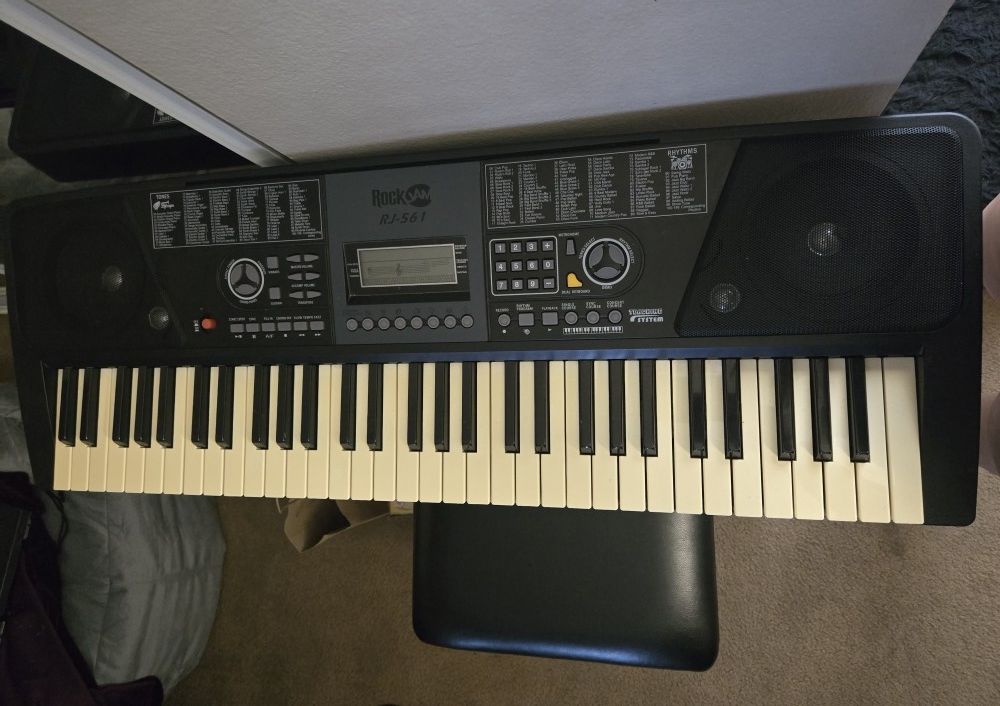 RockJam 61 Key Keyboard Piano With Bench