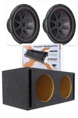 NEW FULL BASS PACKAGE KICKER COMPVR 12 installation included