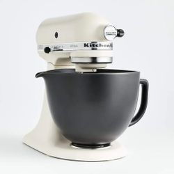 KitchenAid Stand Mixer Black 5-Qt. Ceramic Mixing Bowl Crate & Barrel 