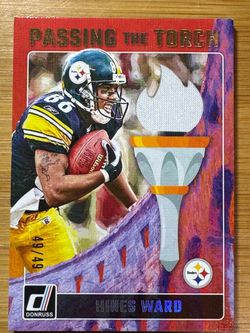 STEELERS COLLECTORS — CHECK OUT THIS LIMITED 49/49 PASSING THE TORCH PRIME MEMORABILIA CARD!