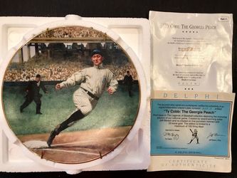 Ty Cobb “The Georgia Peach” plate - The Bradford Collection