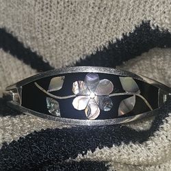 Vintage Alpaca Silver Mexico Abalone