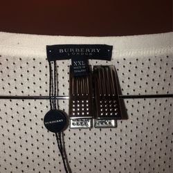 New Burberry White Cardigan Men’s Xl