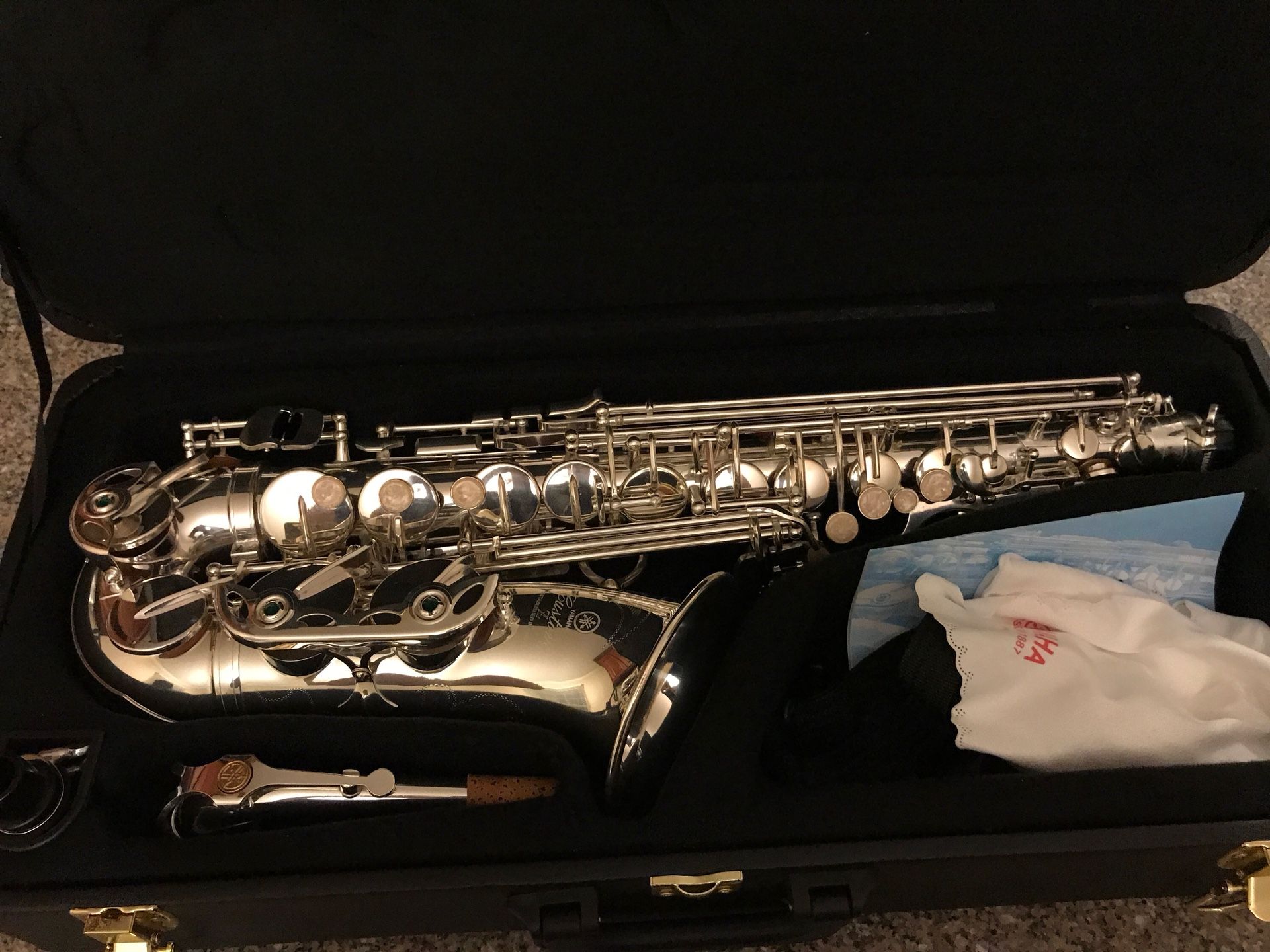 Silver alto sax Yamaha 82z custom silver plated alto saxophone for Sale
