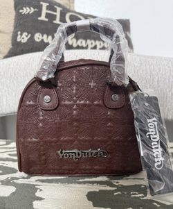 Von Dutch Embroidered Chopper Bowling Bag