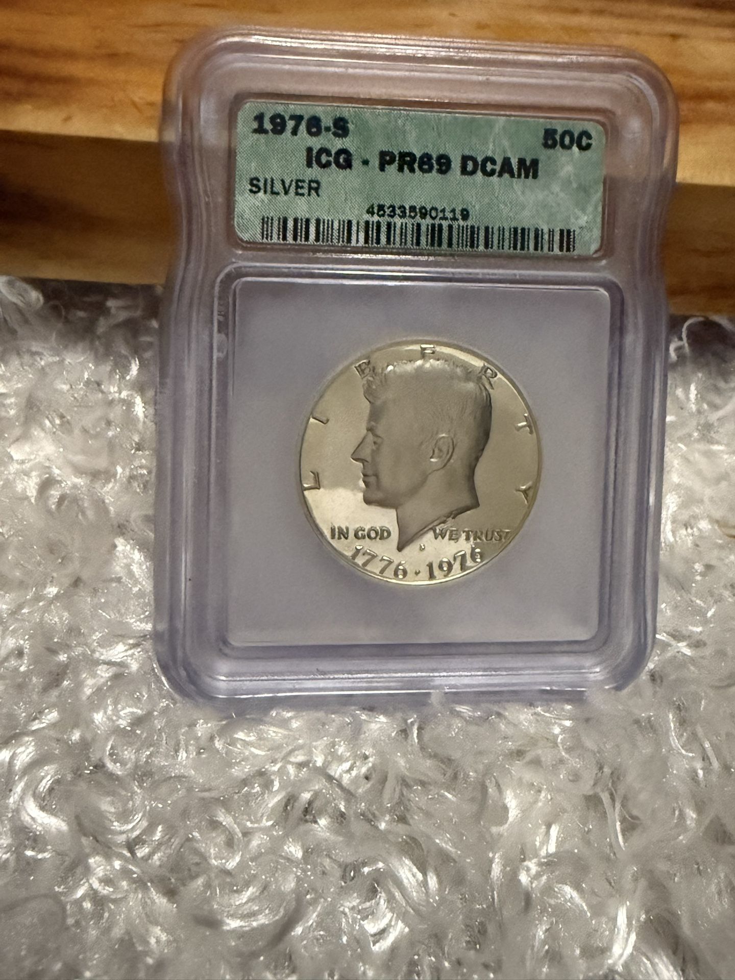 Almost Perfect Grade 69 Silver 1976 S Kennedy Half Dollar
