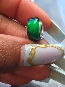 Murano Glass Green Bead