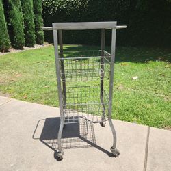 Pottery Barn Metal Rolling Cart for Bathroom, Kitchen