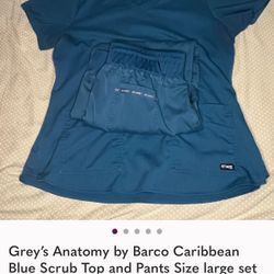 Scrub Blue Top and Pants 