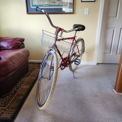 SCHWINN Touring Lightweight Vintage Bicycle, 26" Delta Cruiser White Wall Tires, 25 or 24" Frame, Front Basket.