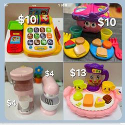 VTech Kids Learning Toys – Cash Register, Picnic Basket, Tea Set ($5–$10 Each)