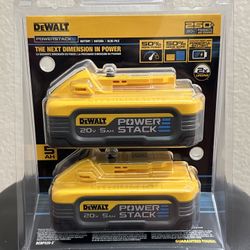 Dewalt POWERSTACK 20V Lithium-Ion 5.0Ah Battery Pack (2 Pack) Dewalt & Milwaukee