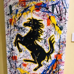 40x60 Custom Ferrari Painting 1 Of 5 