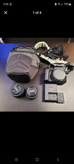 Canon SL2 DSLR Camera Bundle 50 & 24mm prime lenses
