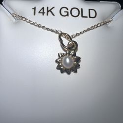 Children’s 14K Gold Necklace Pearl