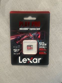 Lexar PLAY PRO 512GB microSDXC Express Card 900MB/s V30 A1 Class 10