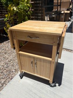 Rolling Kitchen Hutch / Butcher Block