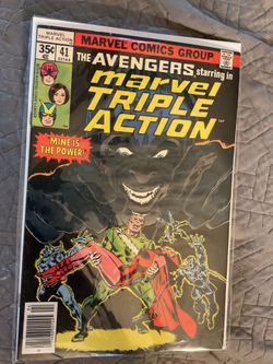 Marvel Triple Action #41 Marvel Comics The Avengers 1978 with Bag and Board