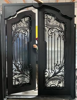 Wrought iron doors