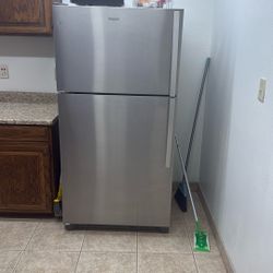 Stainless steel, whirlpool refrigerator and freezer