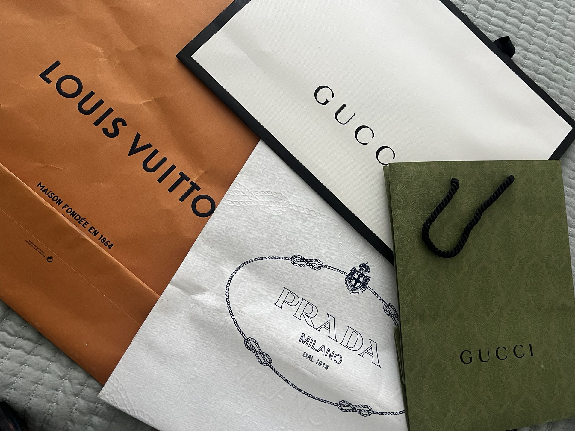 Gucci,  LV, Prada Store Bags