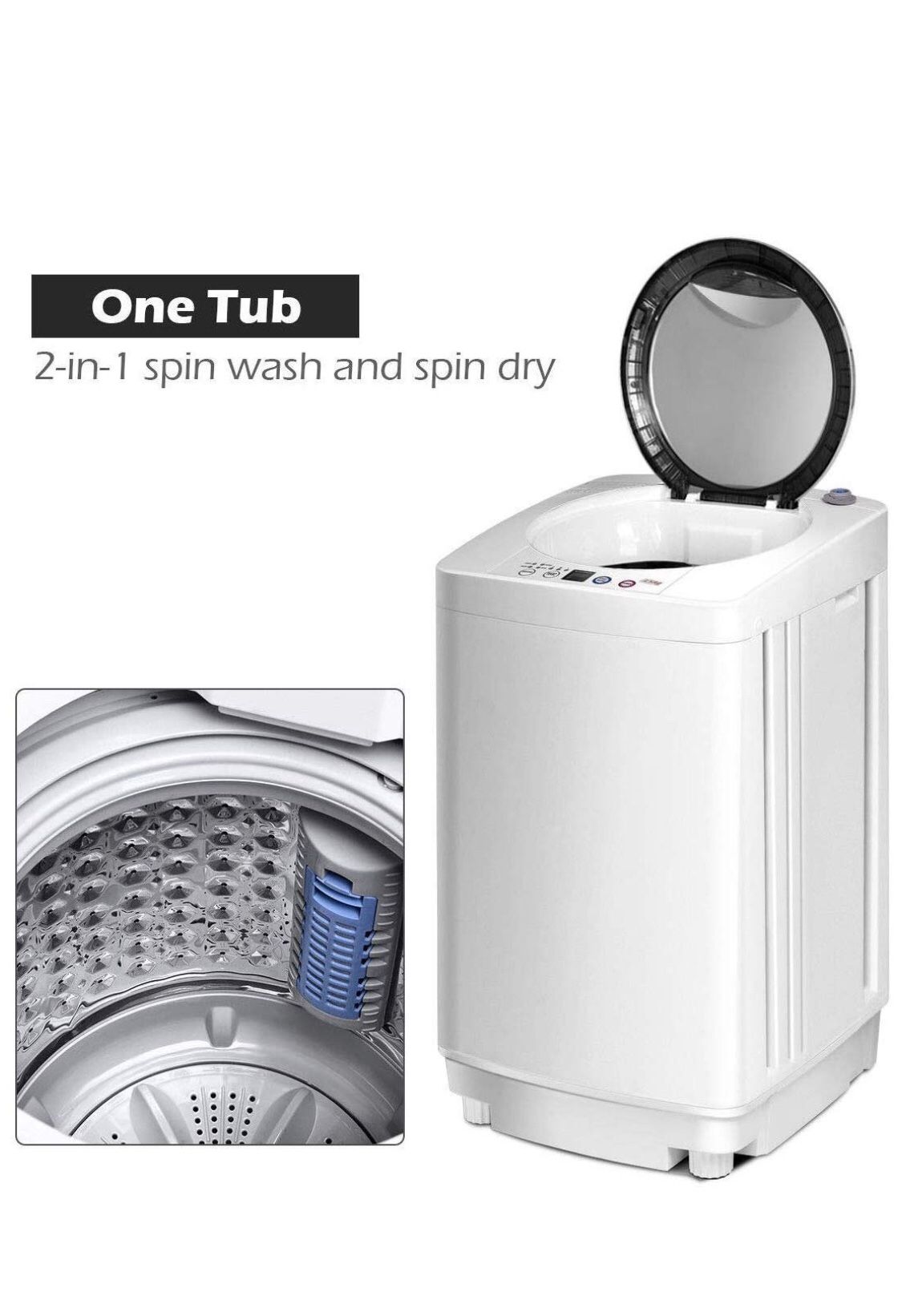 NEW!! Giantex Portable Compact FullAutomatic Laundry 8 lbs Load