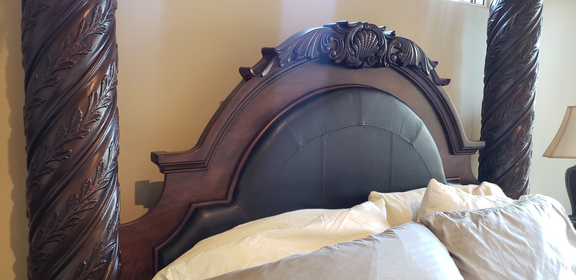 Ashley North Shore Canopy Poster King Bed Bench Bedroom Set for Sale in