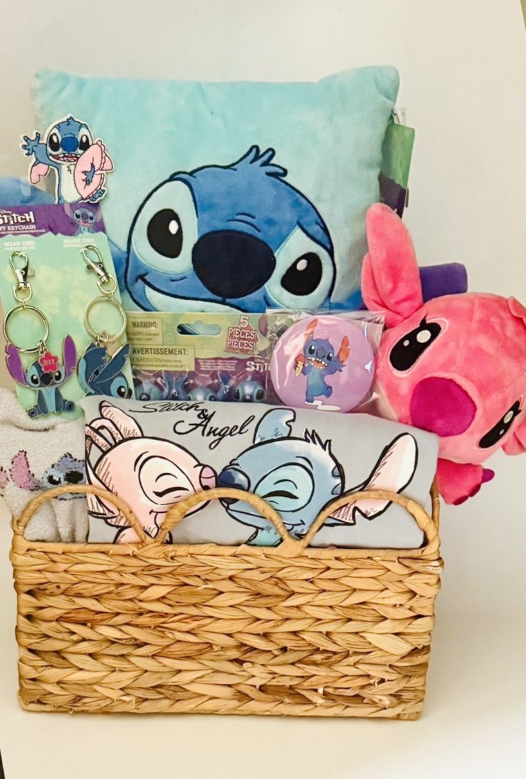 Stitch Plush Gift Basket