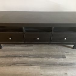 Black Wood TV Stand W/Drawers