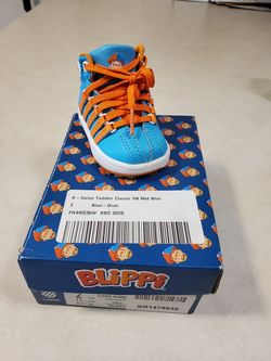 New k - swiss toddler classic van mid blue size 2 blue - oran