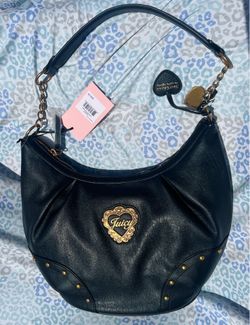 New Black Juicy Couture Handbag Purse Satchel In her Juicy Era Liquorice Bag
