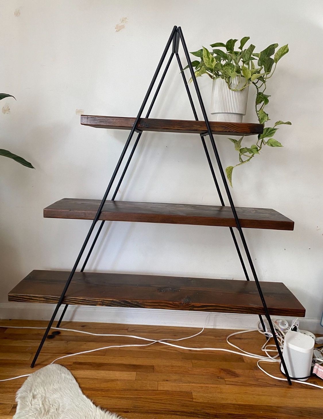 NEW Solid Wood And Iron Tall Shelves! Originally Bought For $650