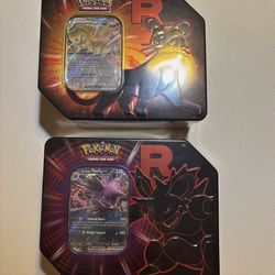 2x Sealed Pokemon Team Rocket Tins