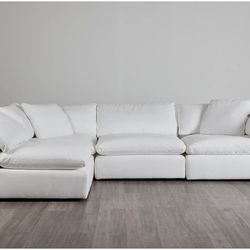 White Nixon 4 Piece modular Couch 