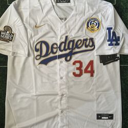 Fernando Valenzuela Los Angeles Dodgers World Series Jersey