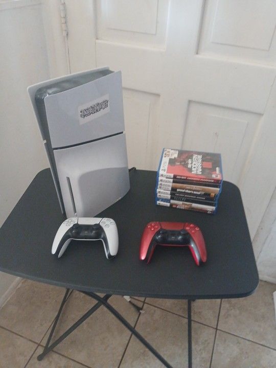 TV and Sound Base Board PS5 Console With Controllers Included