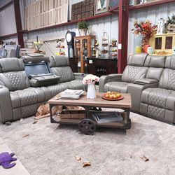 Genuine Top Grain Leather Massage and Heated Recliners!