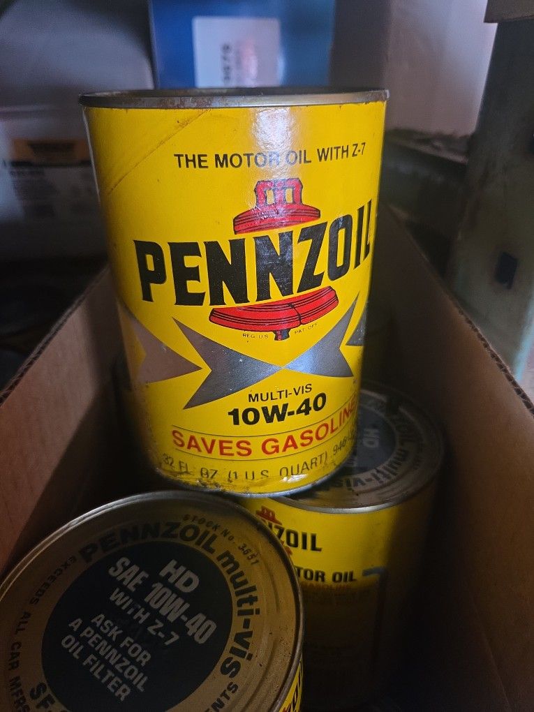 Vintage  Pennzoil Quart Of 10w40  Oil 