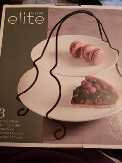 2 tiered serving stand